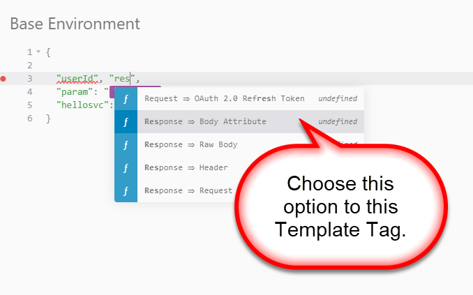 Template Tag Response Body Attribute