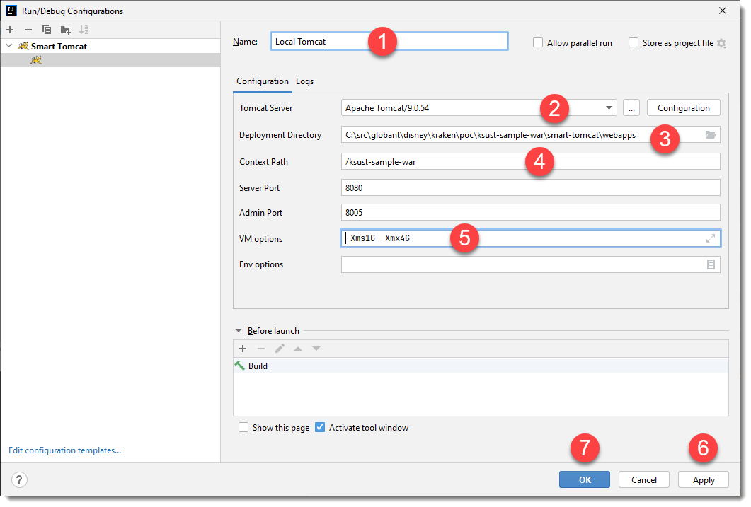 Configure Smart Tomcat Server