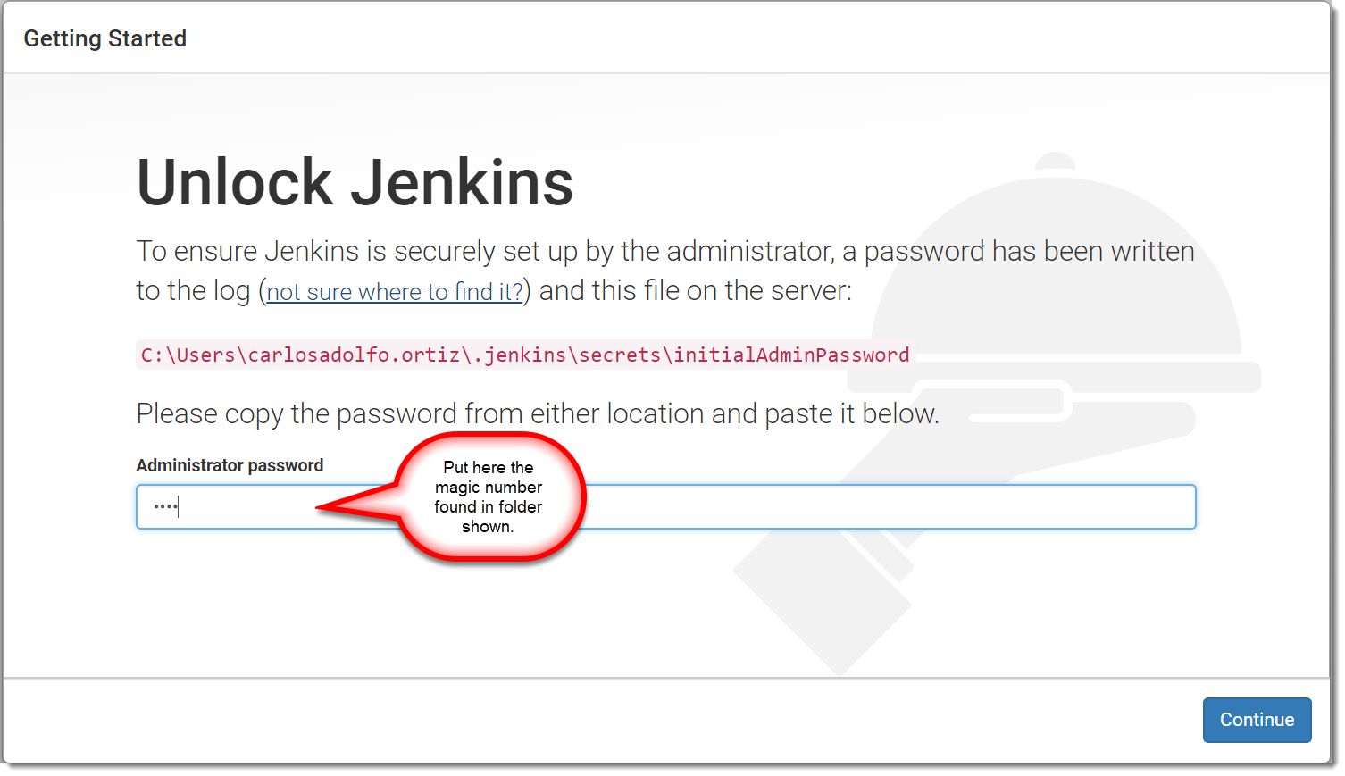 Jenkins Setup Unlock