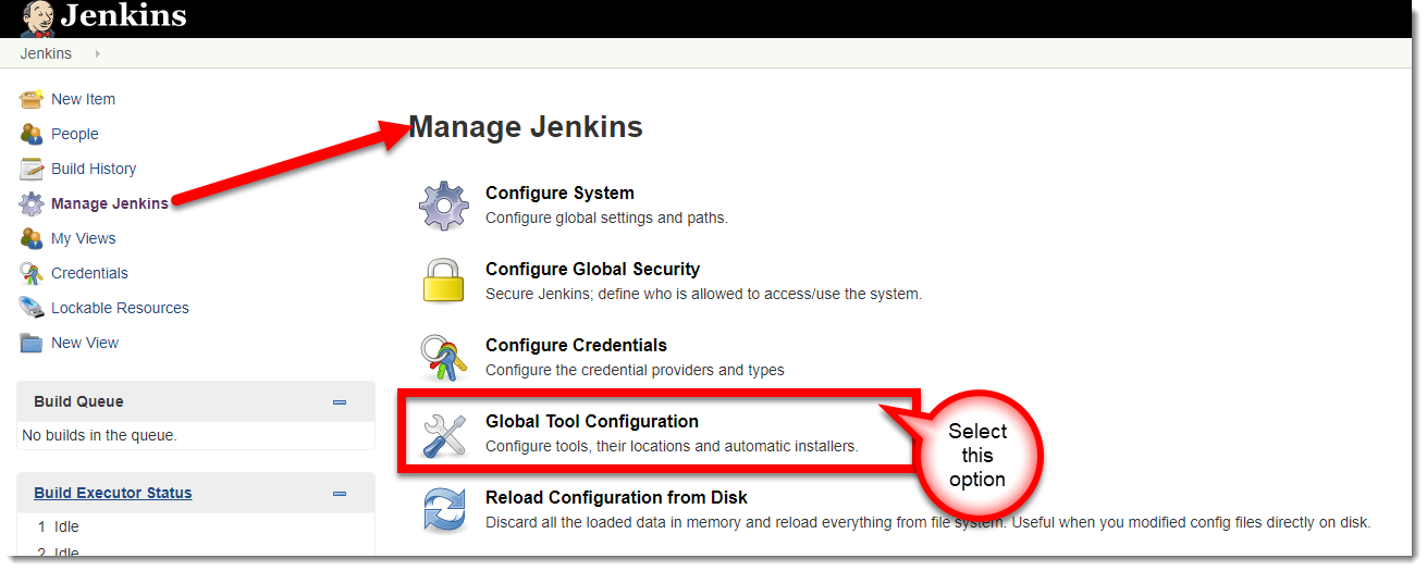 Jenkins Manage Jenkins Global Tools