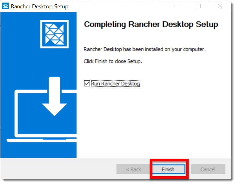 Rancher Desktop Finish