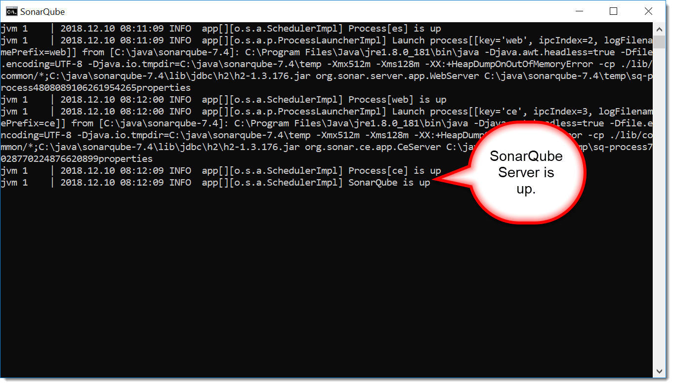 SonarQube Server Up