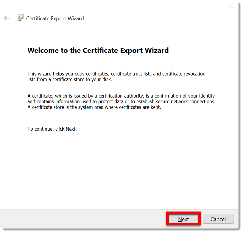 Init Certificate Export