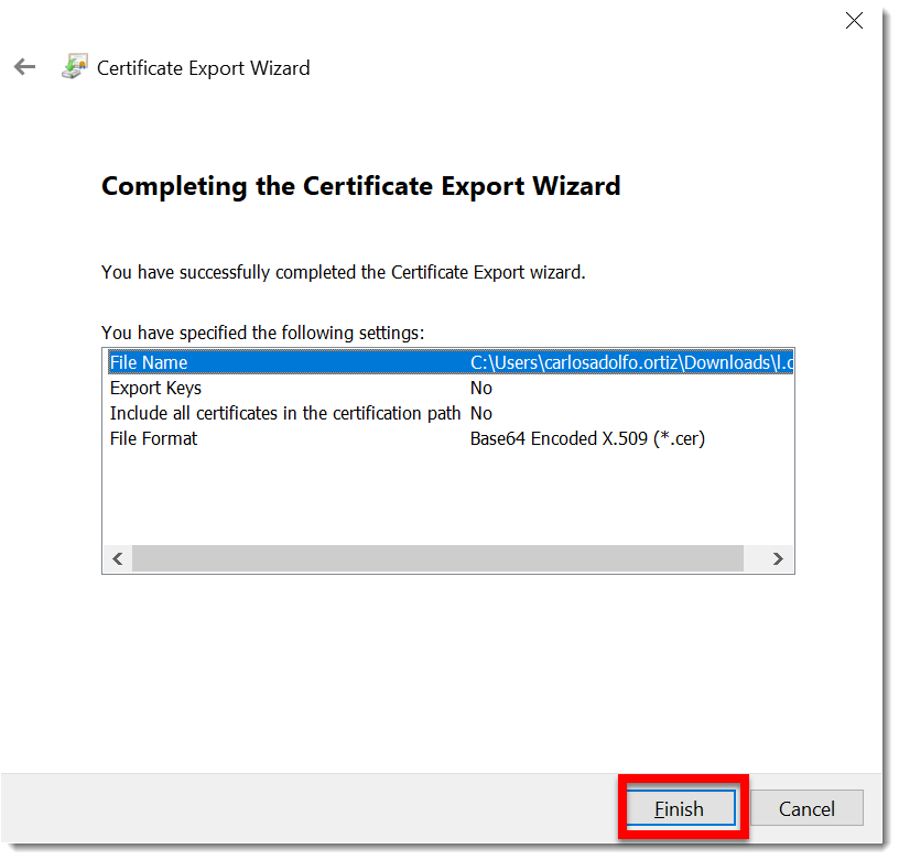 Certificate Export Overview