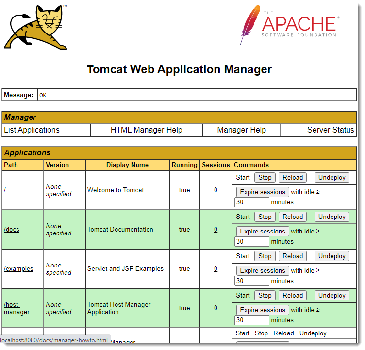 Tomcat Manage App